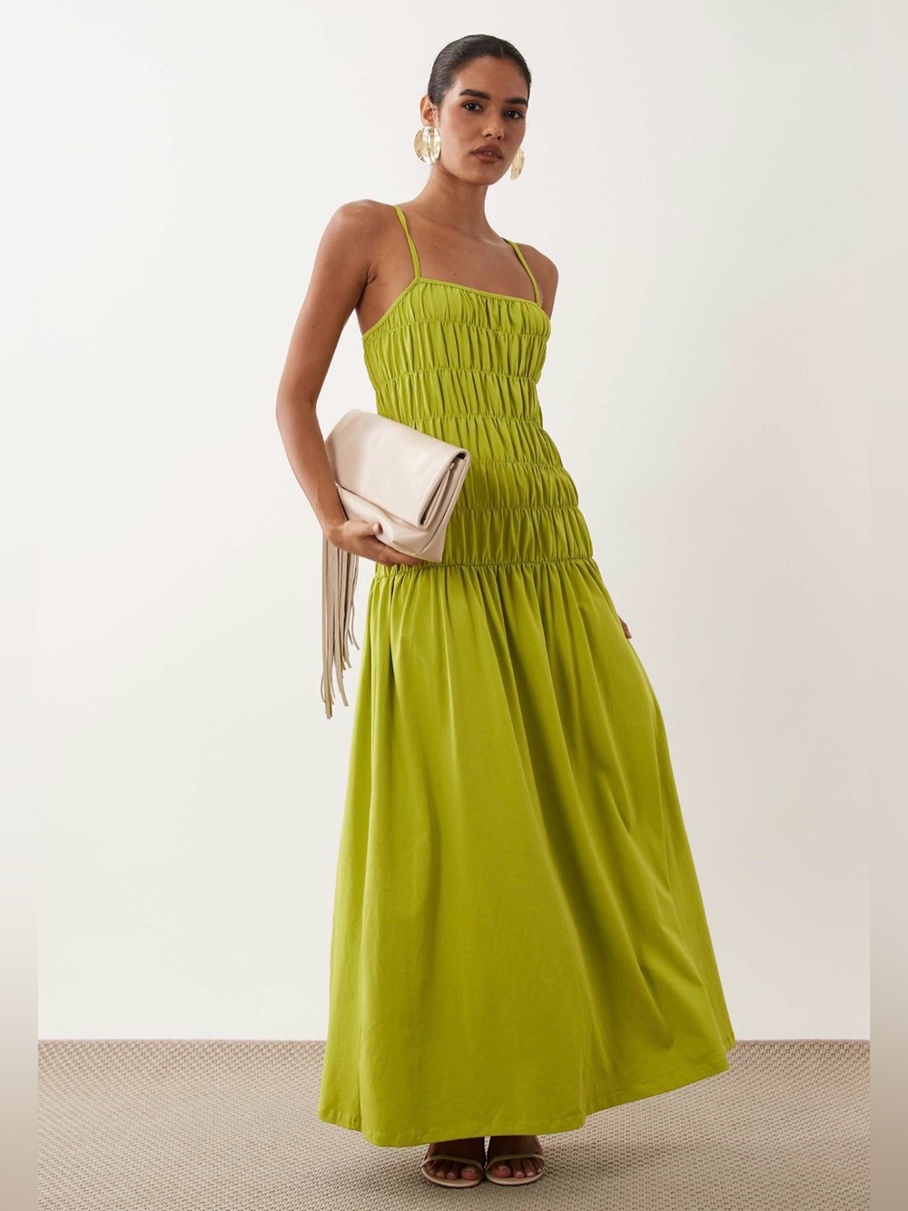 ASOS DESIGN ruched waist maxi dress